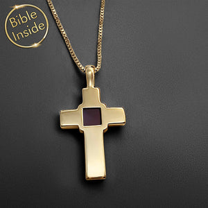 christian cross necklace with nano bible - Artizan Nano Jewelry
