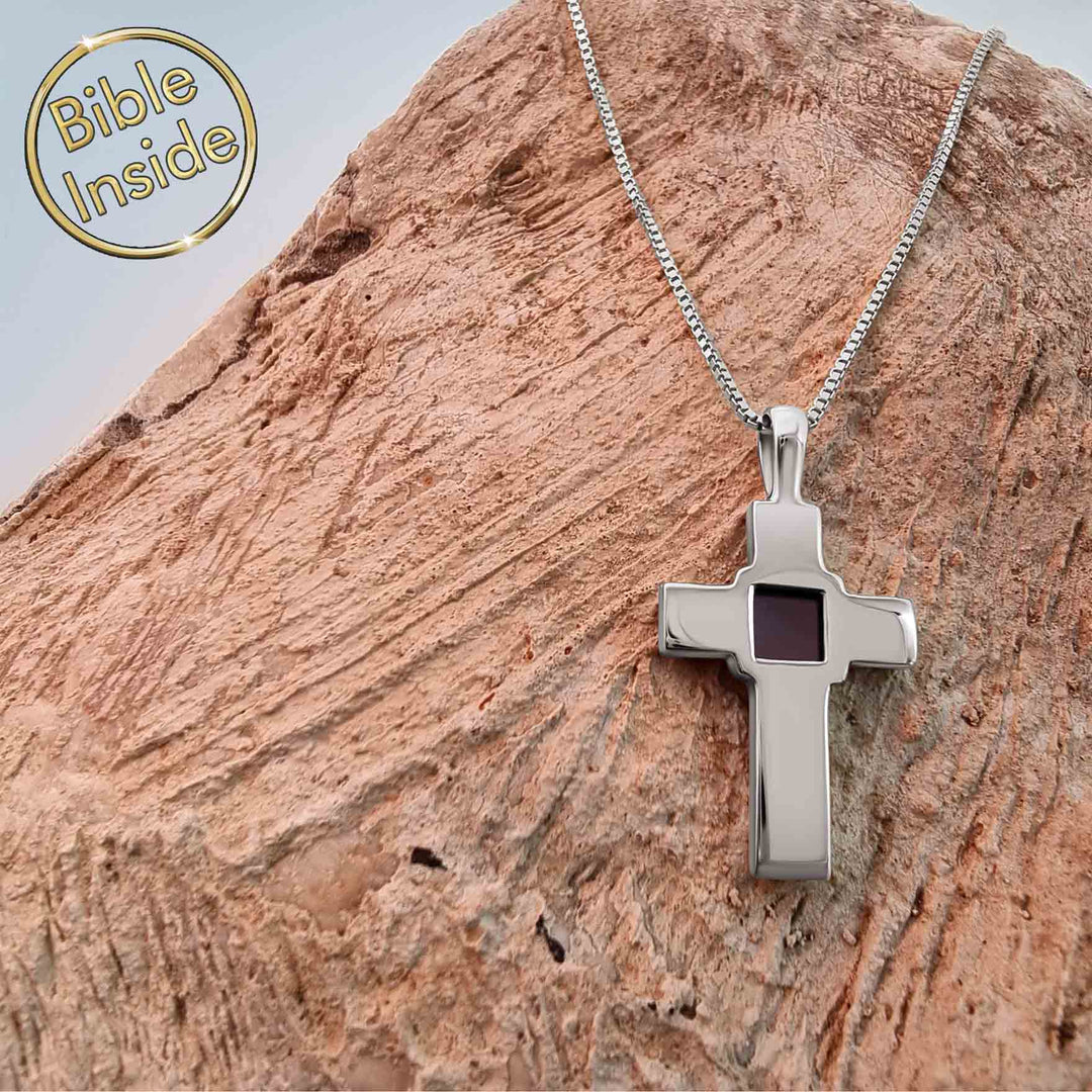 unique cross necklace with nano bible - Nano Jewelry