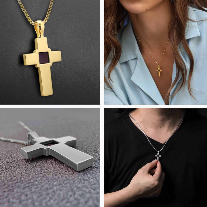 cross necklace with nano bible - Nano Jewelry