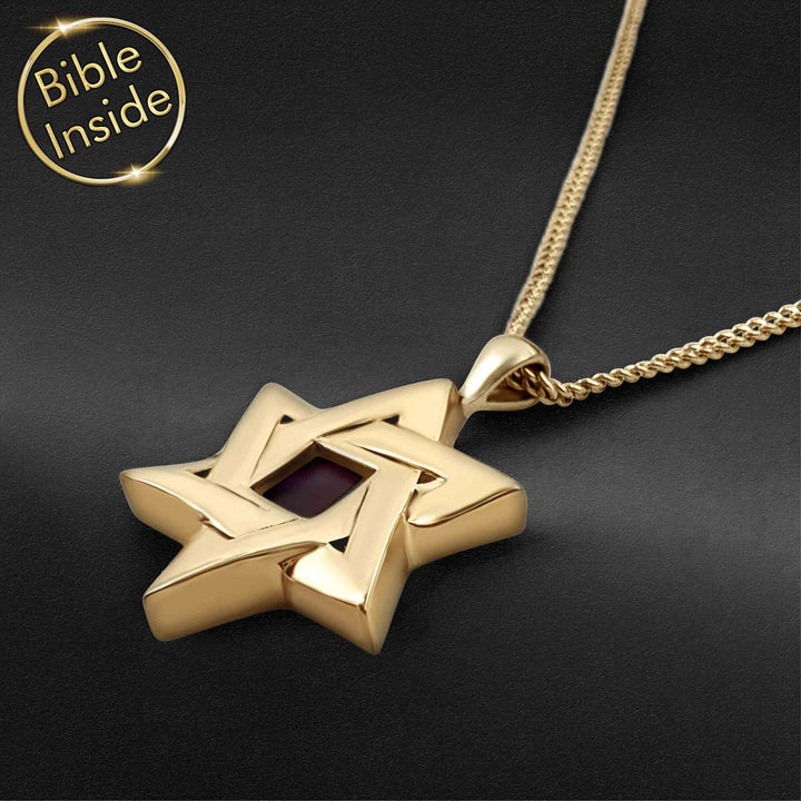 Star-of-David Necklace with Nano Bible