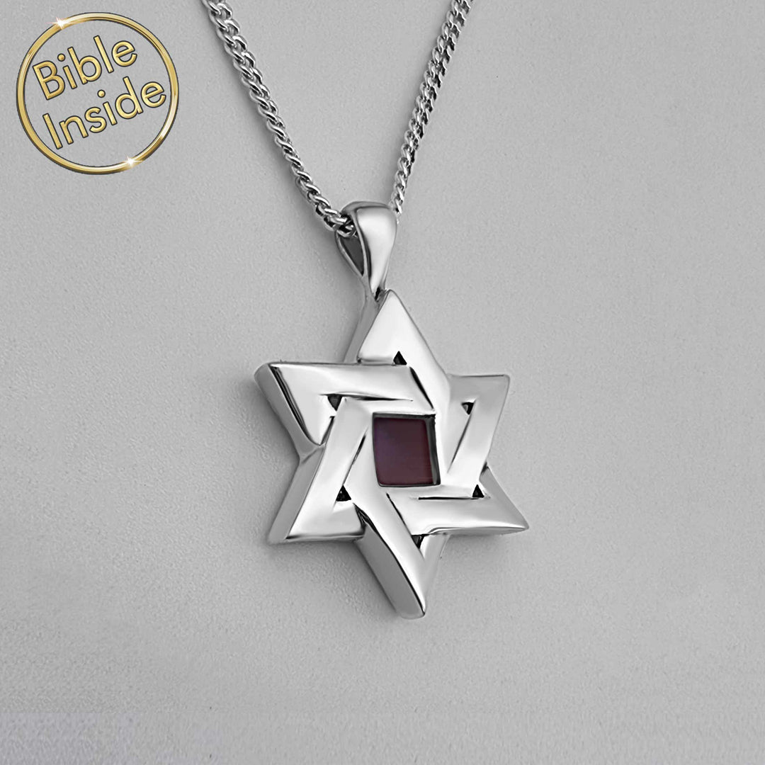 Star Of David Chain Necklace With The Nano Bible - Nano Jewelry