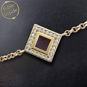 Mini Bible Real Gold Bracelet - Nano Jewelry